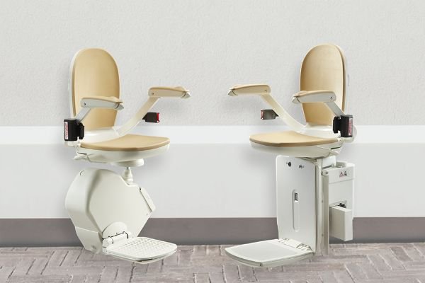 Curved stair lift chair for split-level home South Africa – custom rail fitting available
